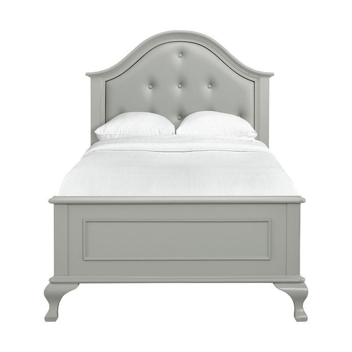 Elements International Jesse Youth Full Panel Bed in Grey