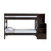 Elements International Vista Twin over Twin Bunk Bed with Staircase in Brown image
