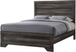 Elements International Nathan Full Platform Bed in Gray Oak Lacquer image
