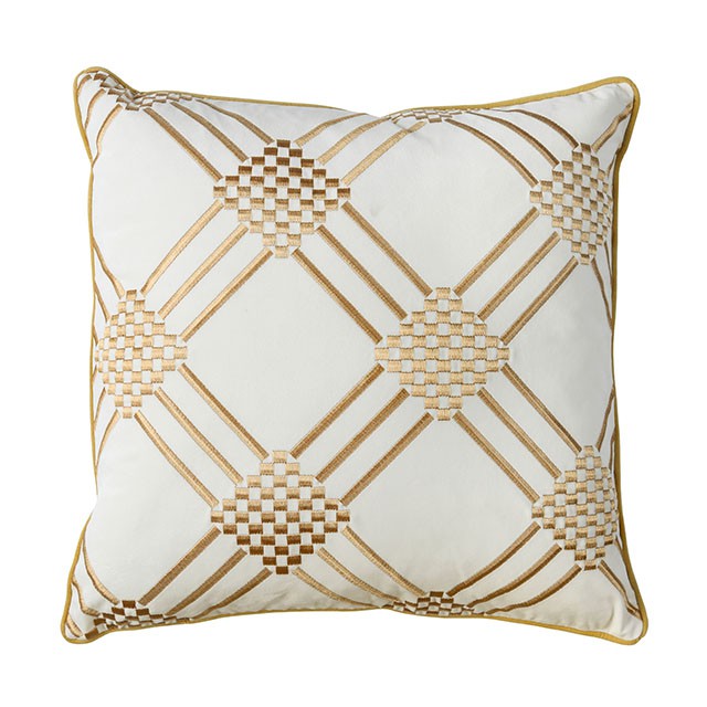 Pam Ivory/Yellow 20" X 20" Pillow, Ivory & Yellow (2/CTN) - Eclectic 79 Furniture Store