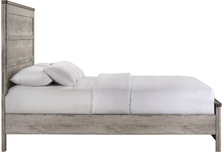 Elements International Millers Cove Queen Panel Bed in Gray MC300QB