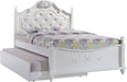 Elements International Alana Full Bed with Trundle in White Lacquer image