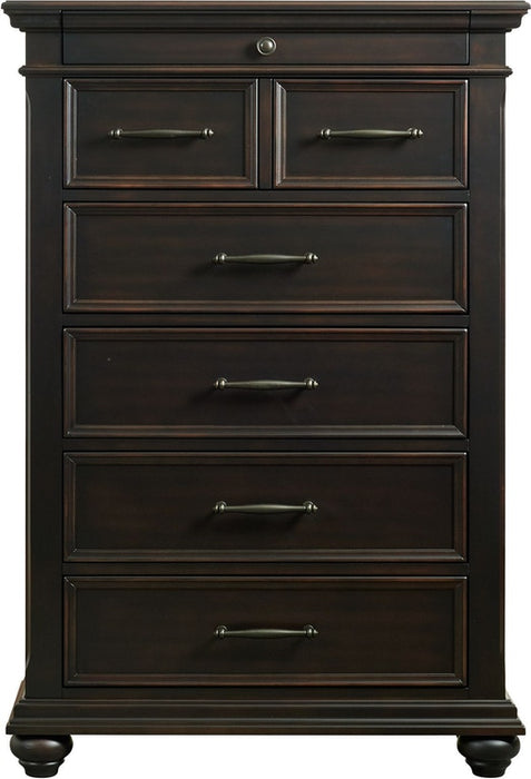 Elements International Slater 7 Drawer Chest in Black image
