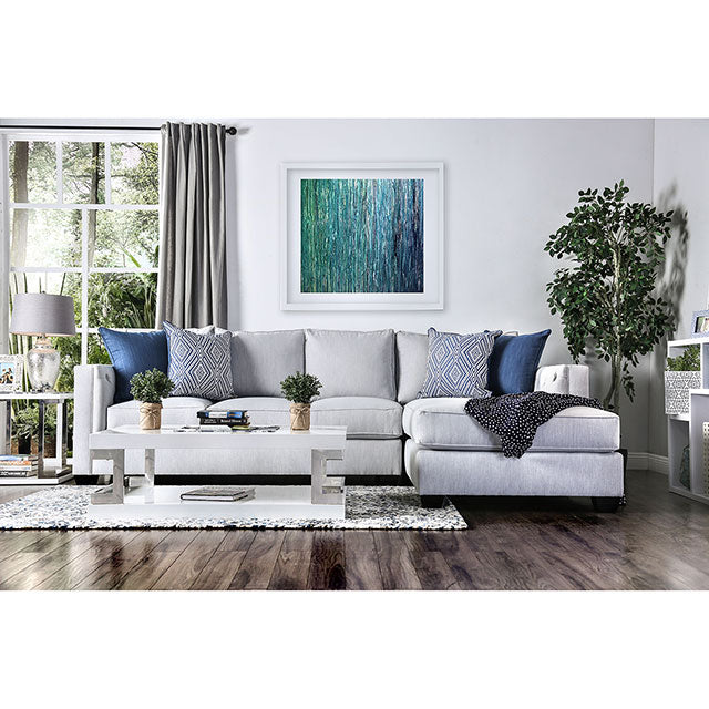 Ornella Light Gray/Blue Sectional - Eclectic 79 Furniture Store