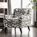 Patricia Ivory/Black Animal Pattern Chair - Eclectic 79 Furniture Store