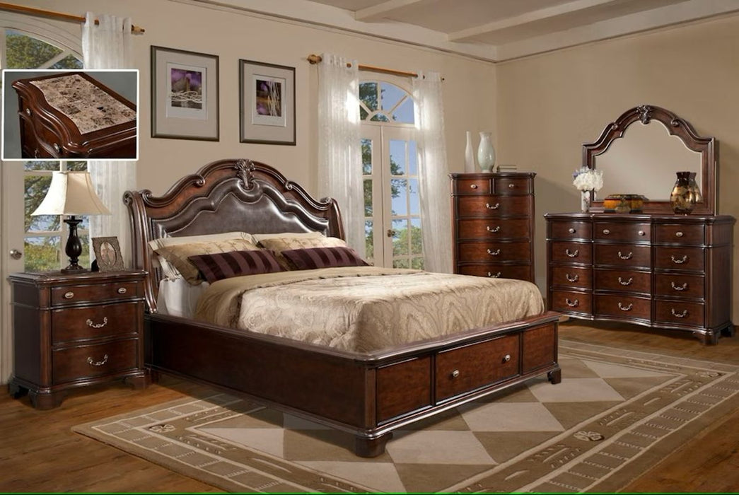 Elements International Tabasco Mirror in NC Cherry Lacquer