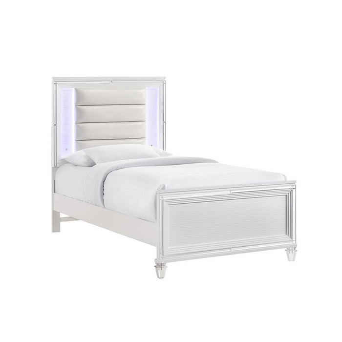 Elements International Twenty Nine Youth Twin Panel Bed in White