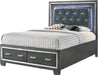 Elements International Titanium King Storage Bed in Gray image