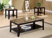 Transitional Marble Look Top Three-Piece Table Set image