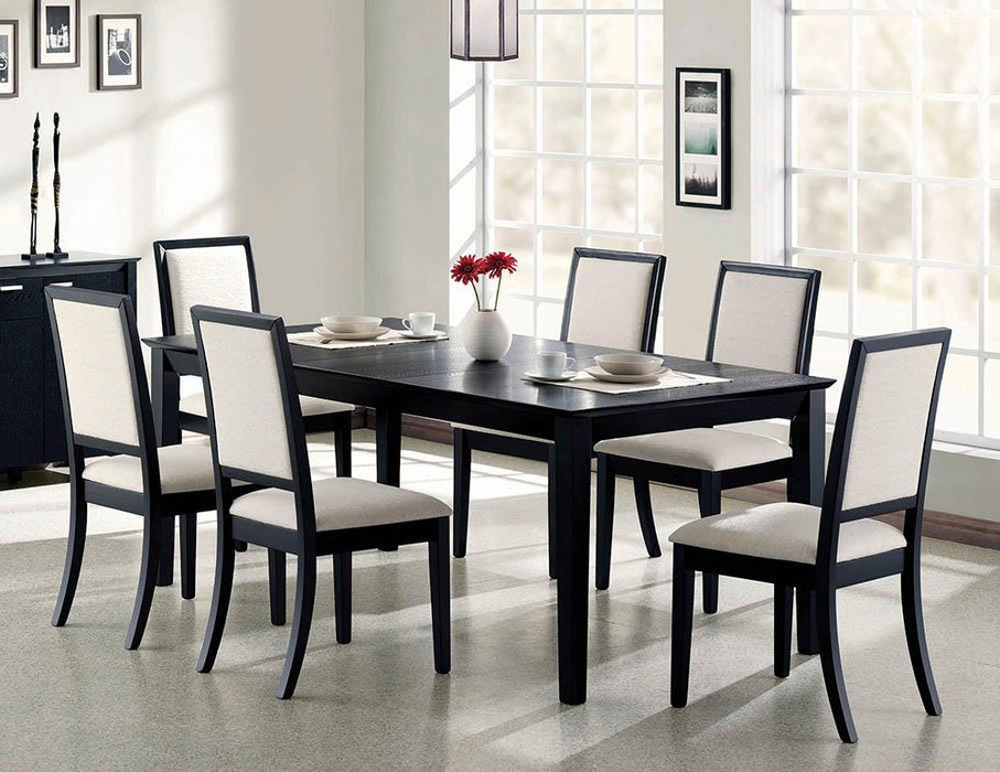 Louise Transitional Black Rectangular Dining Table image