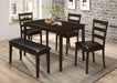 Taraval Cappuccino Five-Piece Dining Set With Bench image