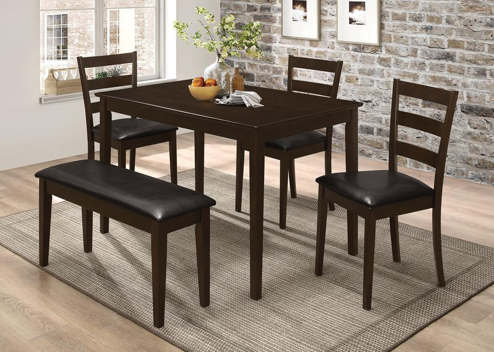 Taraval Cappuccino Five-Piece Dining Set With Bench image