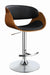Modern Black Adjustable Bar Stool image
