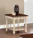 Transitional Dark Brown/Antique White End Table image