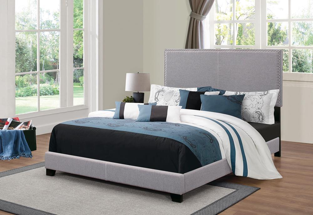 Boyd Upholstered Grey King Bed image