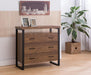 Rustic Amber Three-Drawer Accent Cabinet image