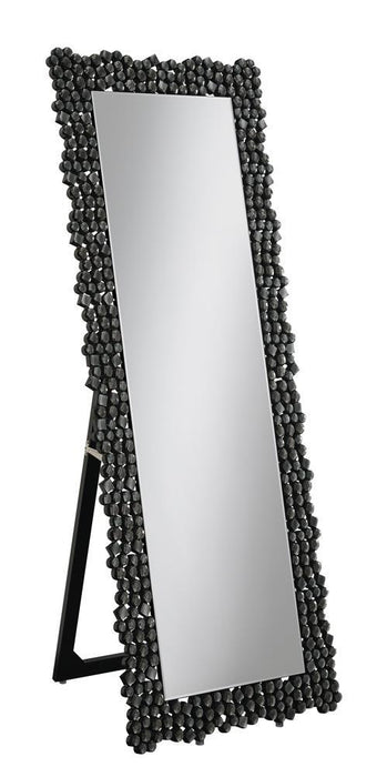 Silver and Smoke Grey Standing Cheval Mirror image