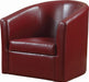 G902099 Contemporary Faux Leather Red Accent Chair image