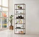 G801017 Contemporary Black Nickel Six-Tier Bookcase image